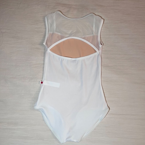 Yumiko Becky Mesh Leotard White Xsmall - Picture 4 of 5